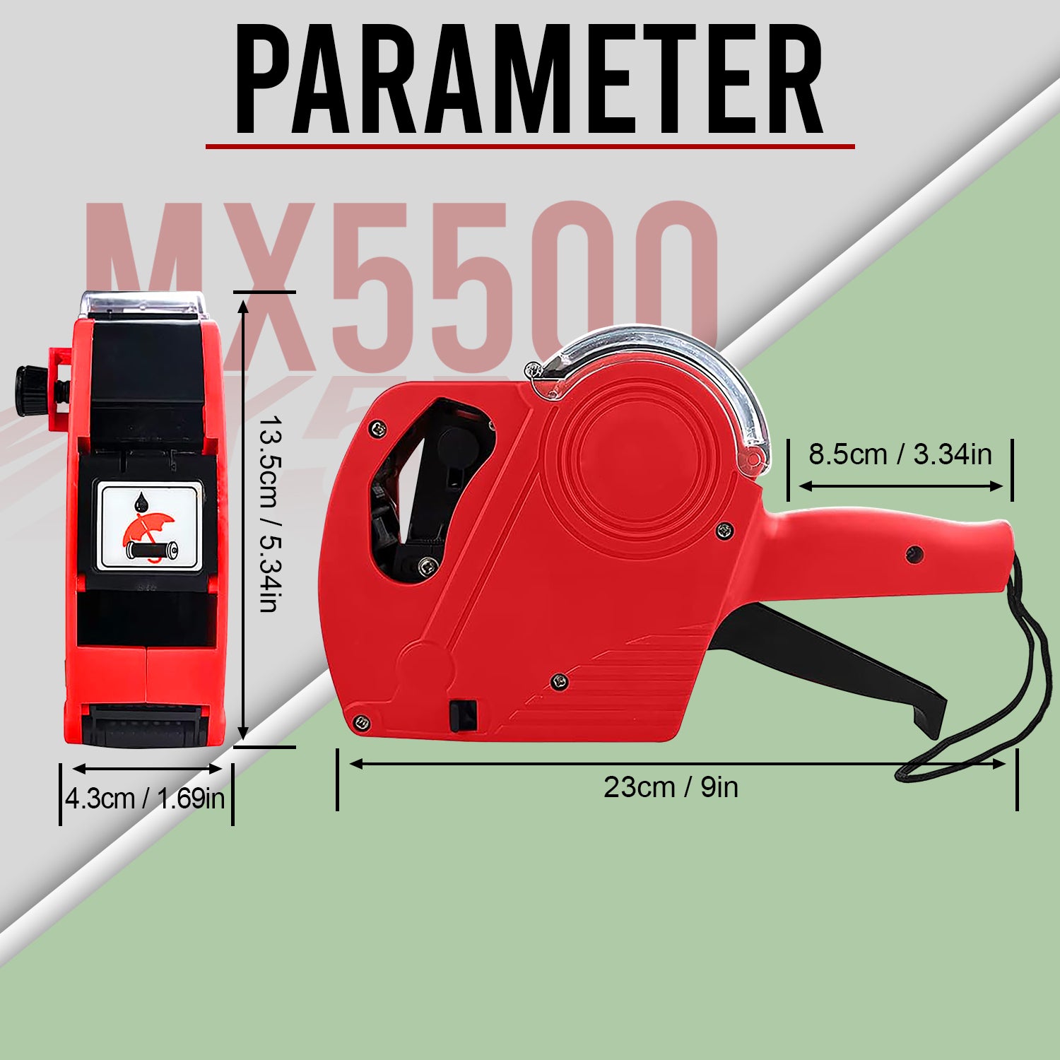 MX-5500 Price Tag Gun 8-digits with paper price label