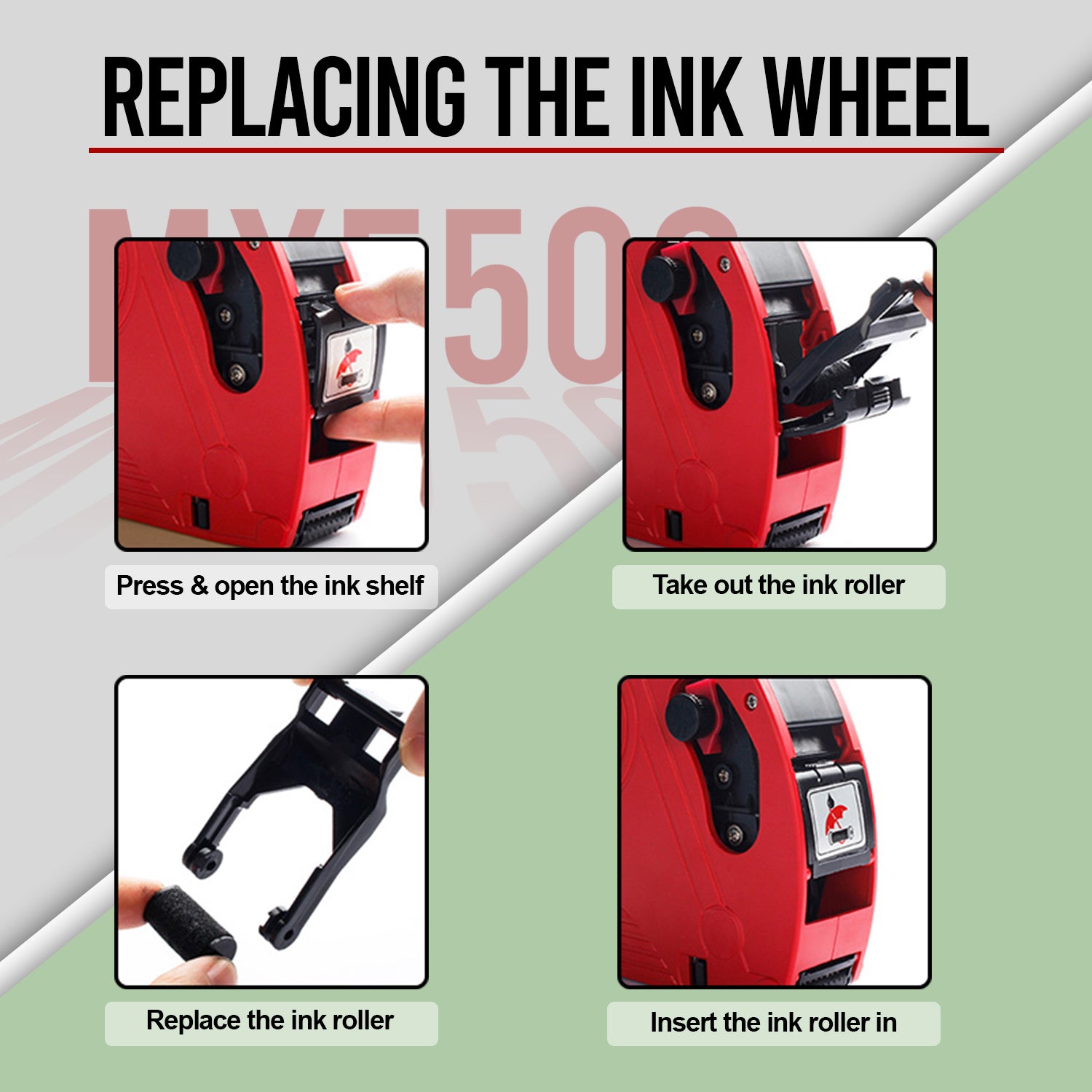 MX-5500 Price Tag Gun 8-digits with paper price label