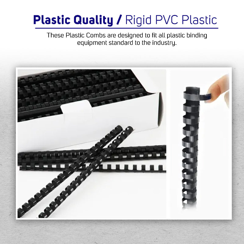 Plastic Ring Binding BLACK A4 Size 120cm