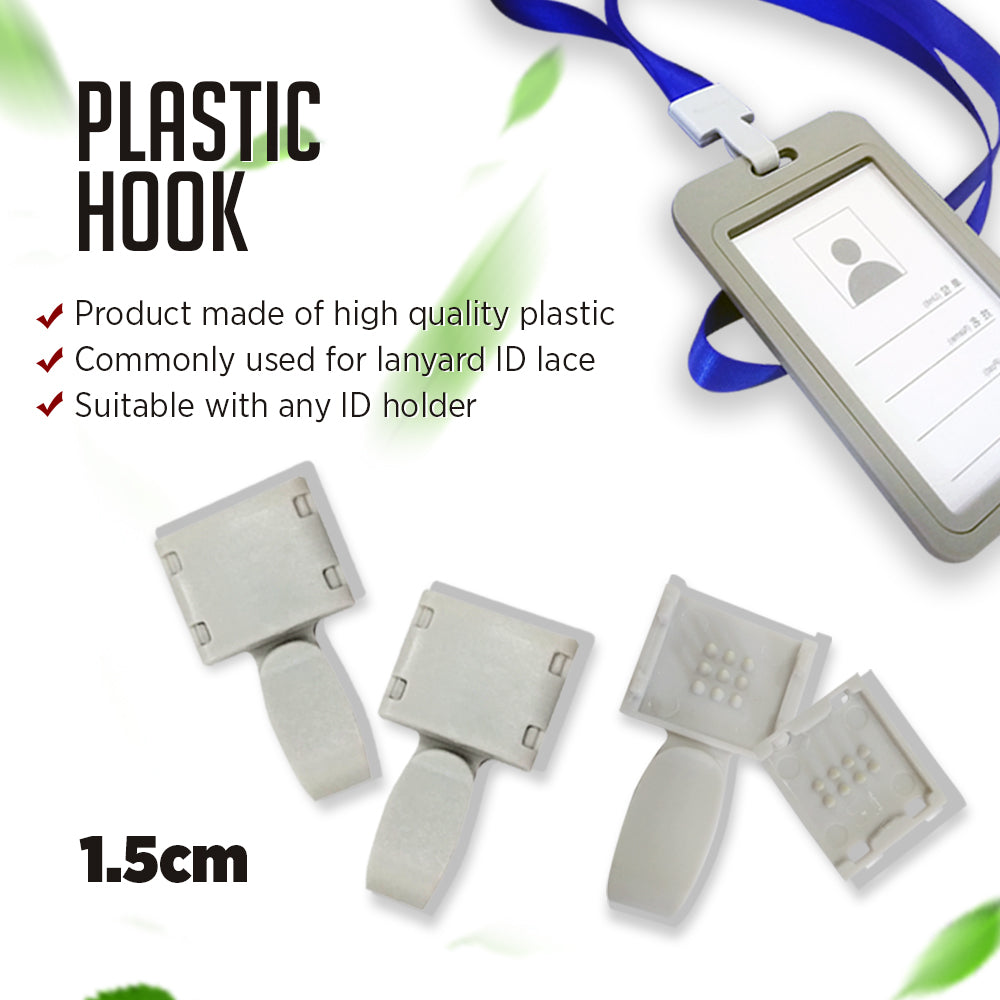 100pcs Id Hook For Lace Lanyard Making G-Hook Ordinary Plastic Trapezoid