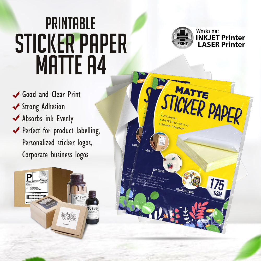 Printable Matte Sticker Paper