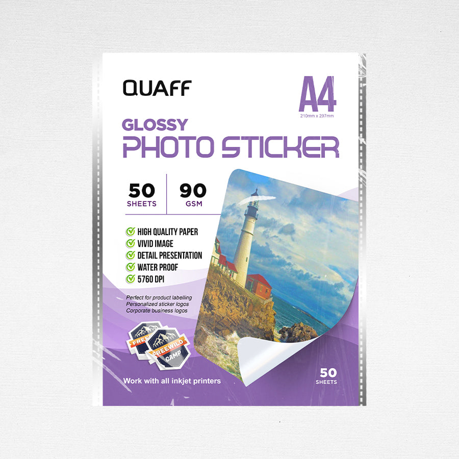 Glossy Photo Sticker A4 Size