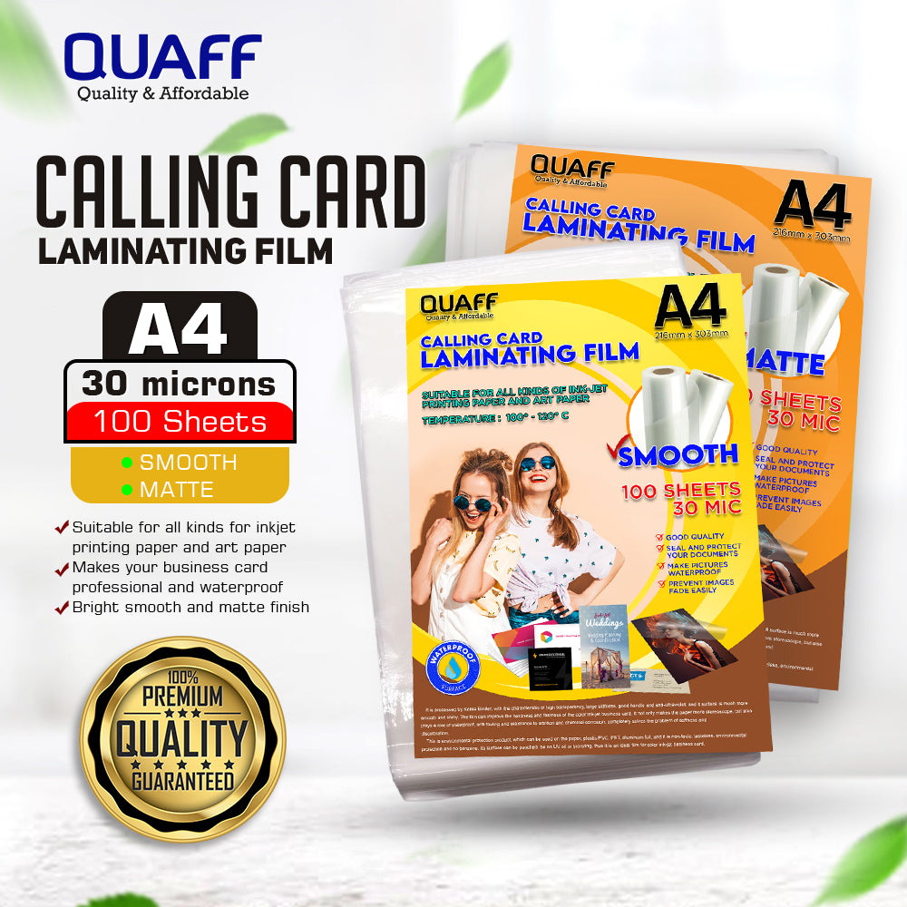QUAFF Calling Card Laminating Film
