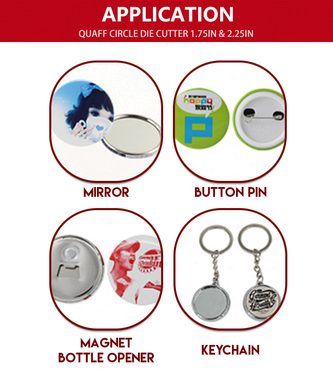 1720#Circle Die Cutter For Button Pin 2.25Inch(Diameter 70MM)