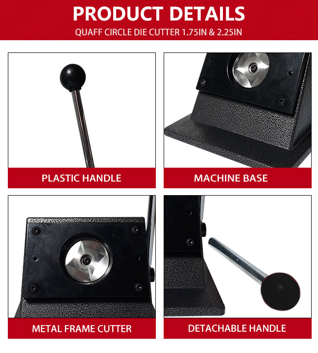 1720#Circle Die Cutter For Button Pin 2.25Inch(Diameter 70MM)