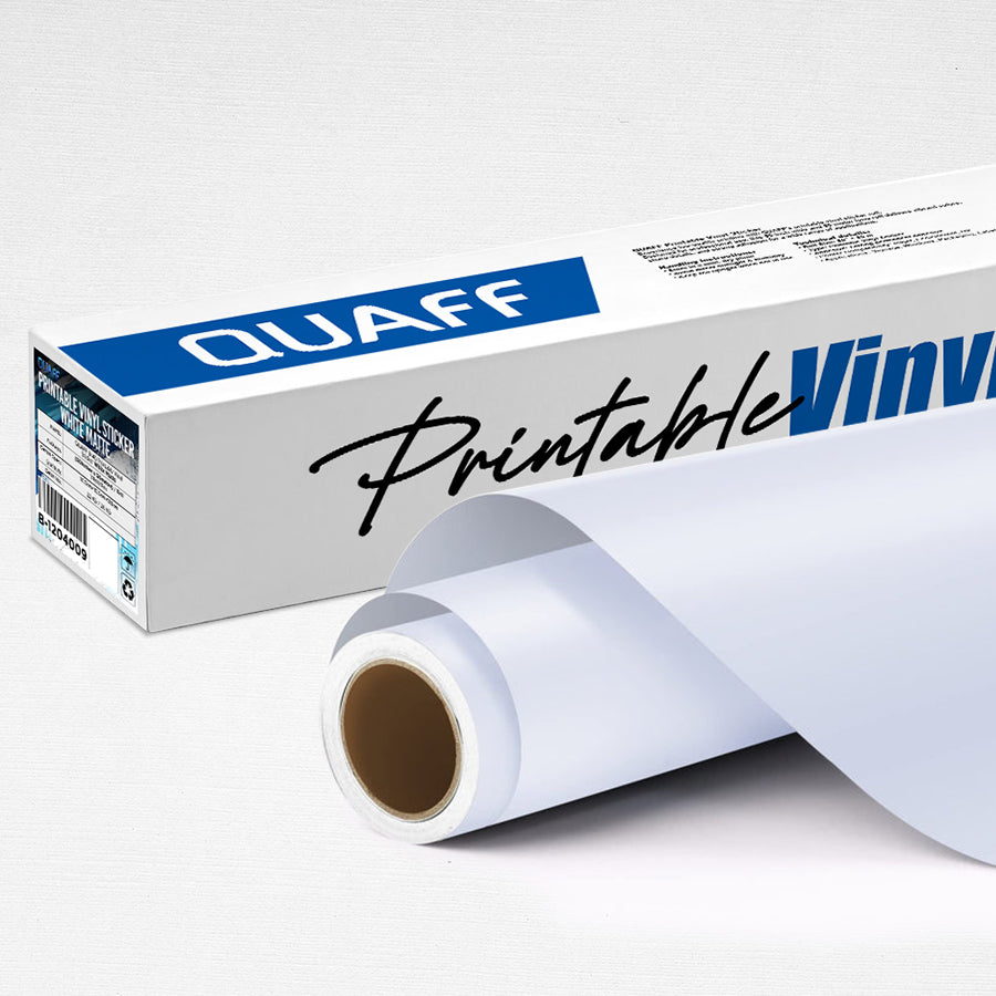 QUAFF G140 Printable Vinyl Sticker White Glossy 4.2 ft.(50in*50m