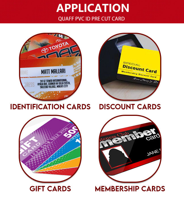 QUAFF PVC Pre Cut Card For Inkjet Printer(86-54mm)