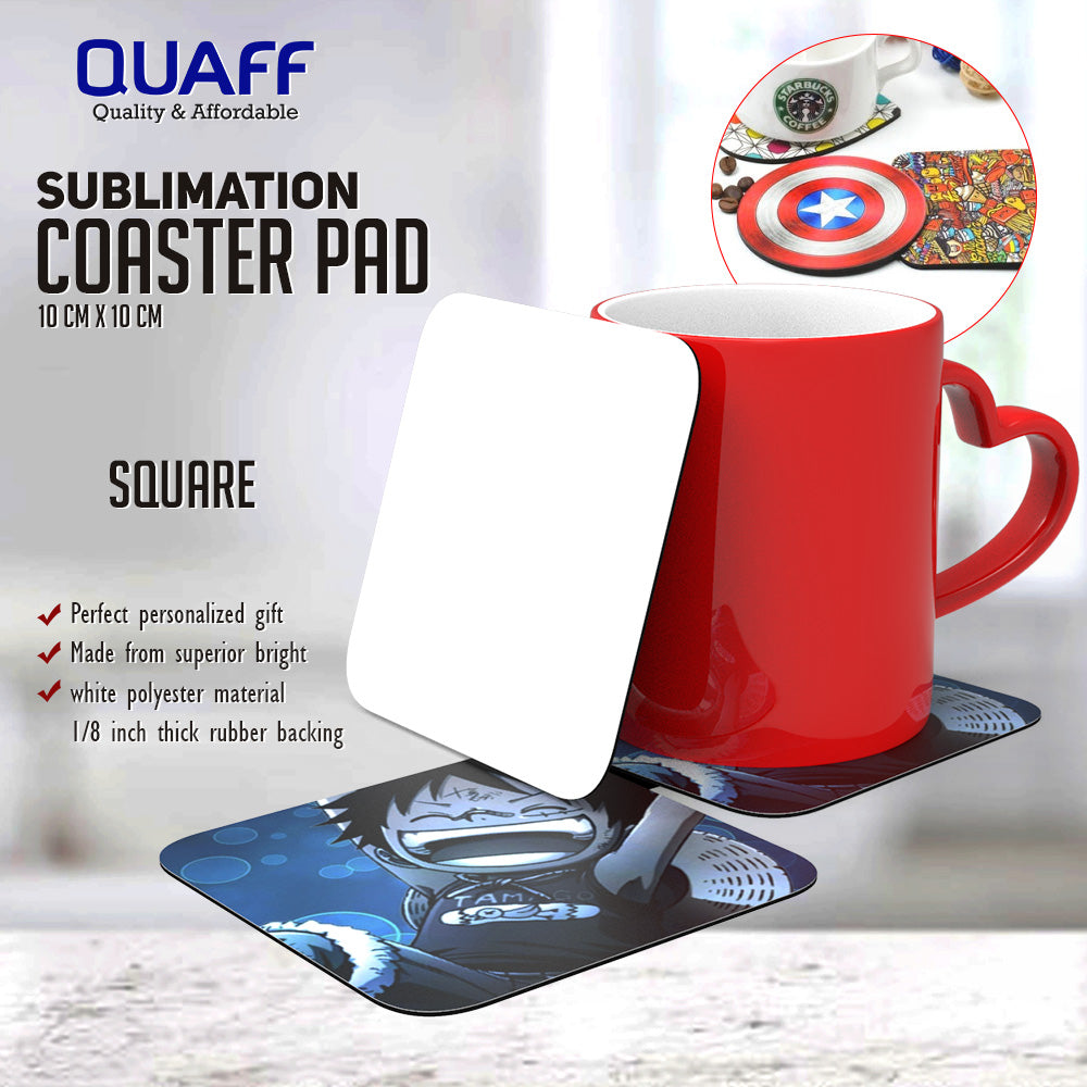 Sublimation Printable Coaster Pad Circle Square 10cm