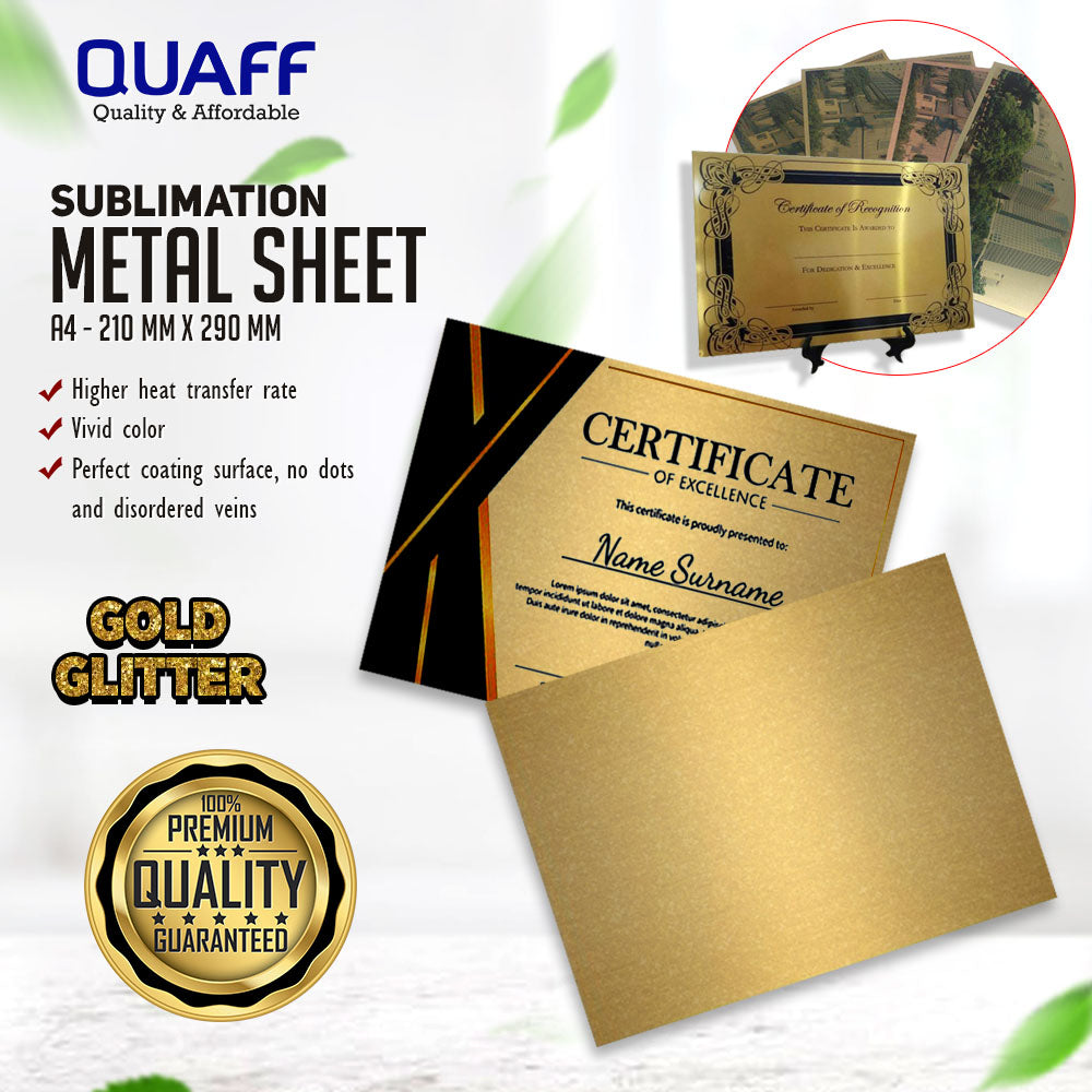 QUAFF Sublimation Metal Sheet(Glitter) A4 // A2