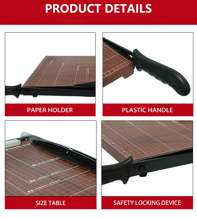 Quaff Paper Cutter Wood and Metal