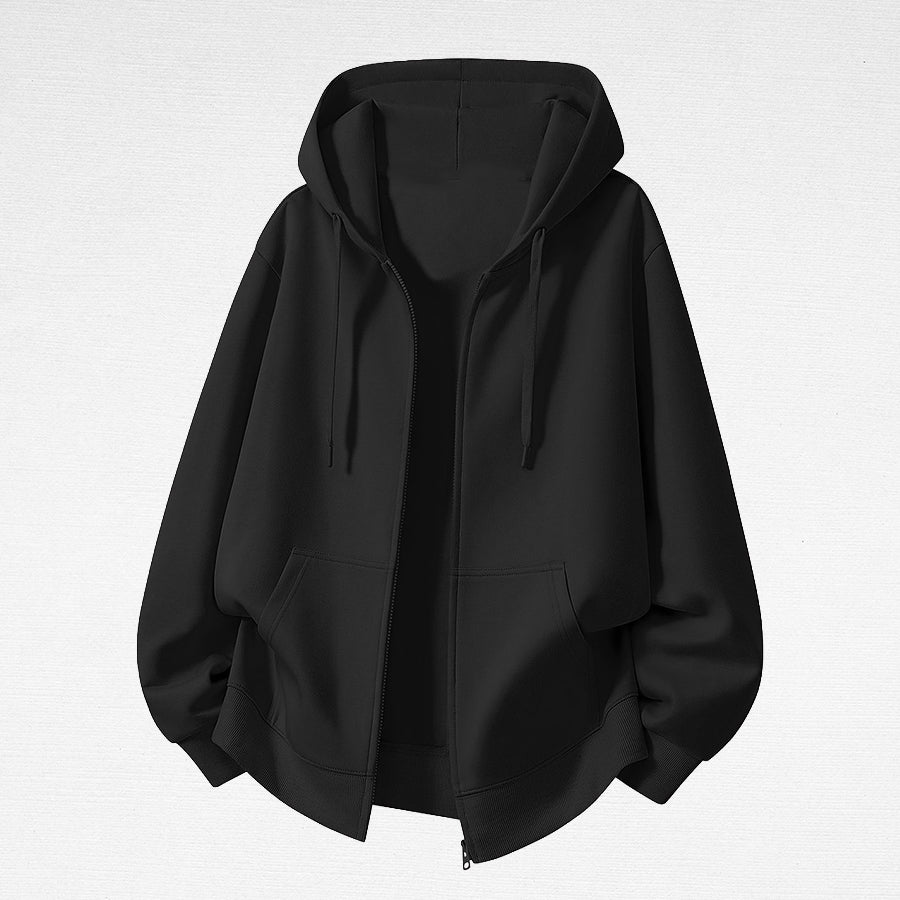 QUAFF 300GSM Hoodie Jacket Full-Zip BLACK🆕