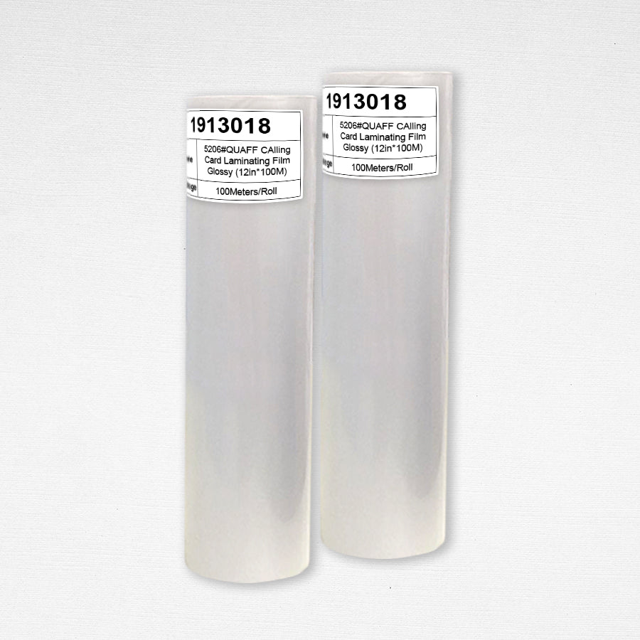 Quaff Calling Card Film 25 Micron Hot Lamination Process 8.5 Inches & 12 100 Meter