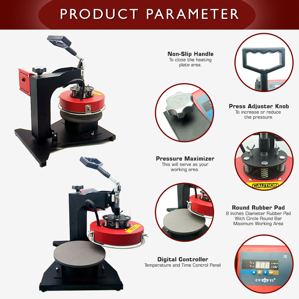CUYI Round Fan Heat Press Macine