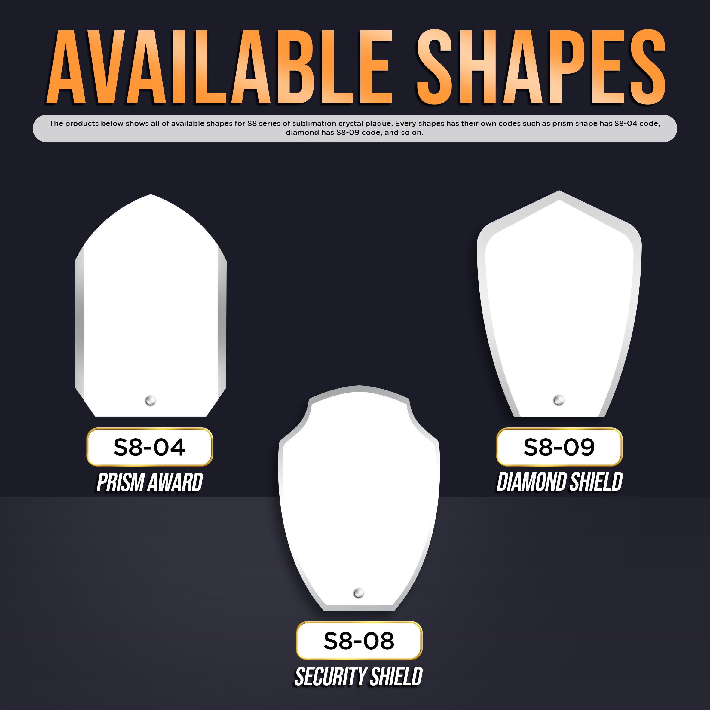 Sublimation Plaque S8