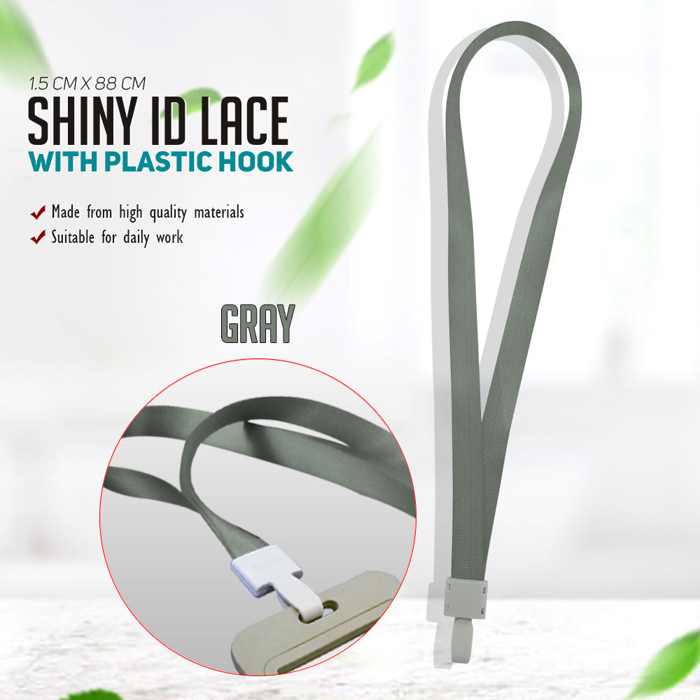 1.5cm Shiny Id Lace With Plastic Hook 5 Pcs