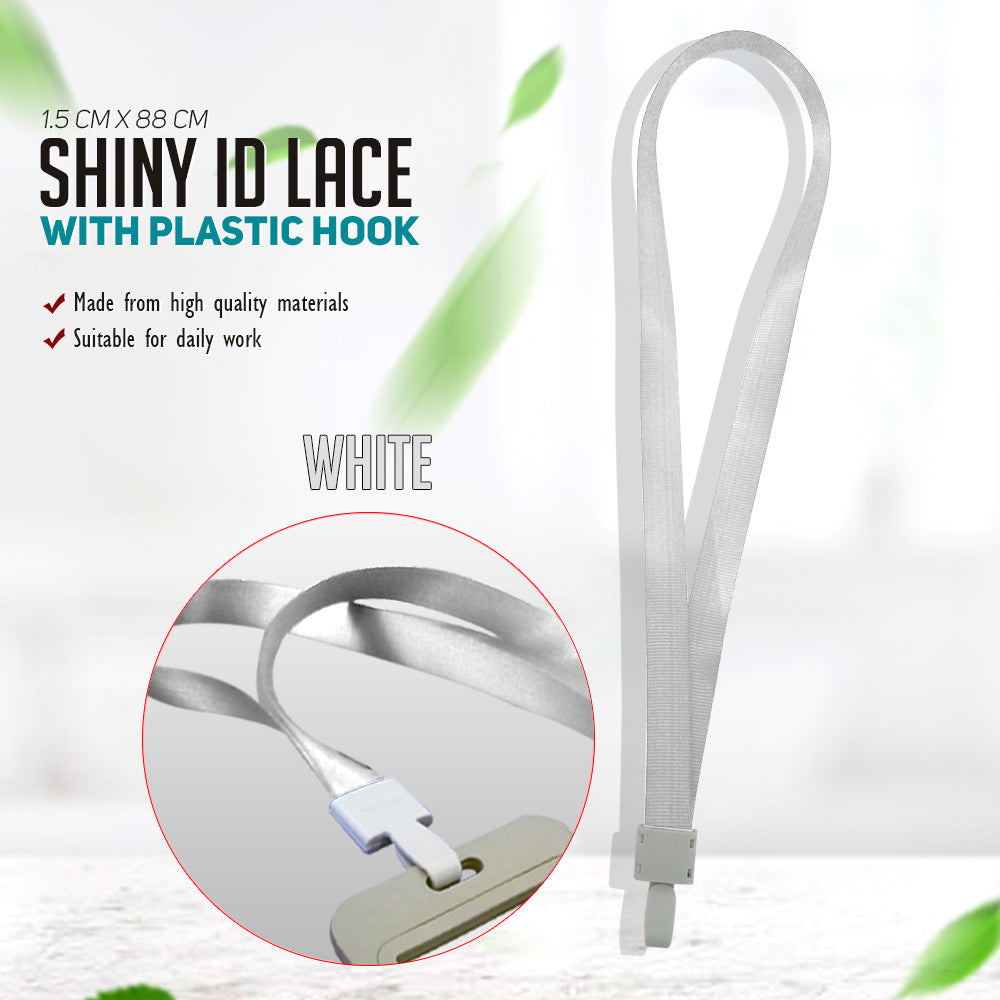 1.5cm Shiny Id Lace With Plastic Hook 5 Pcs