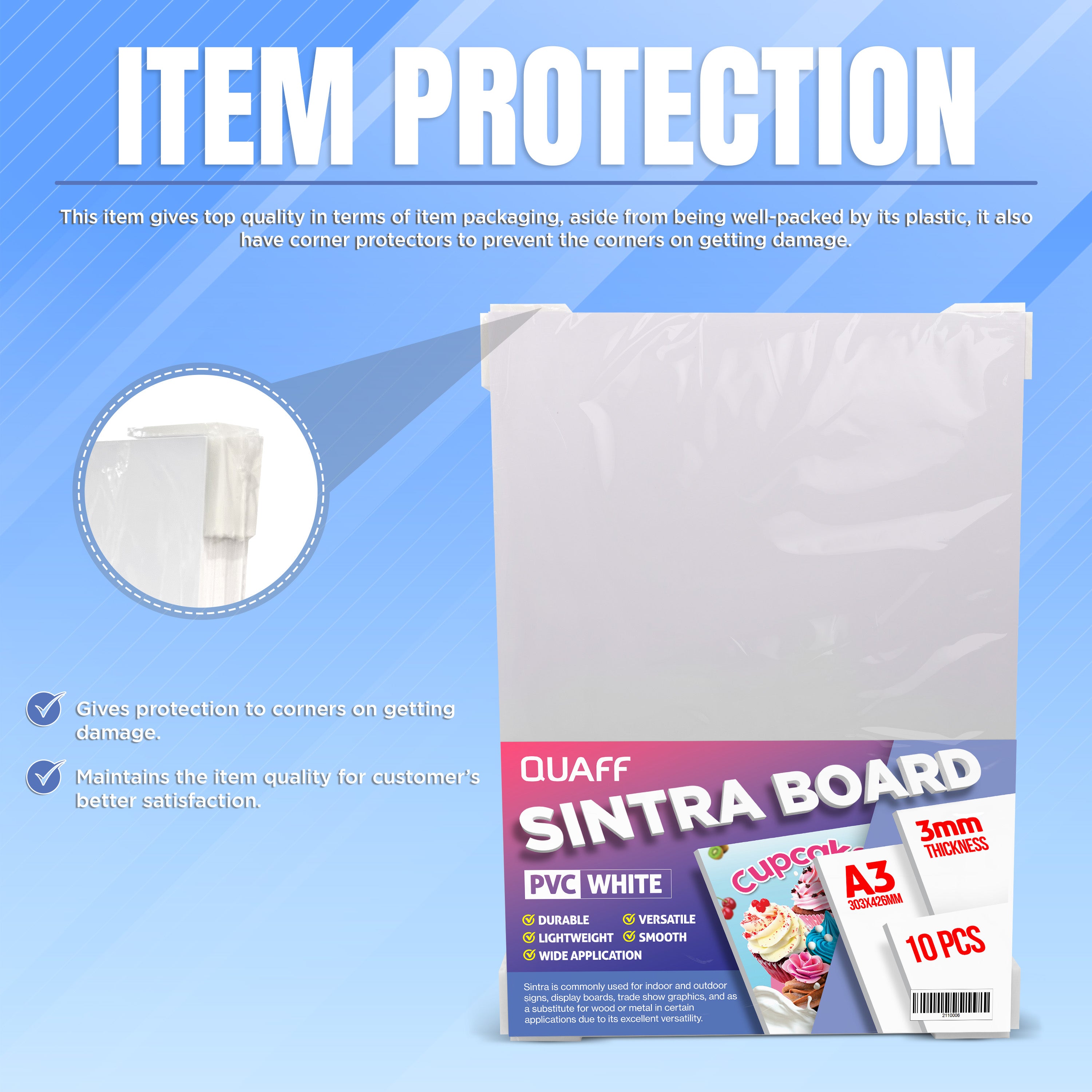 QUAFF PVC Sintra broad White A3 // A4 (10pcs/pack)