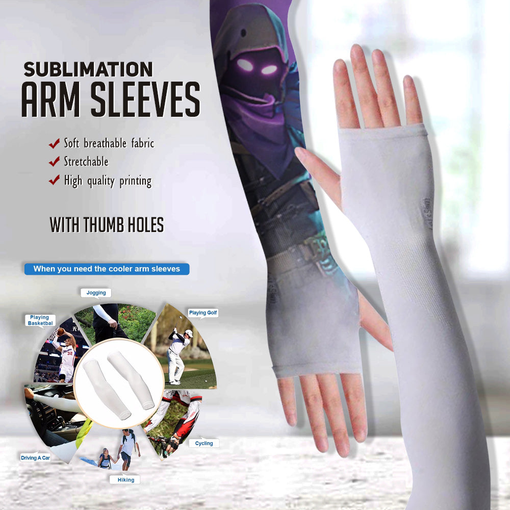 Sublimation UV Protection Arm cover Cooling Sleeve