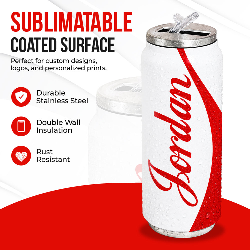 QUAFF Coated Stainless steel coke mug 500ml white