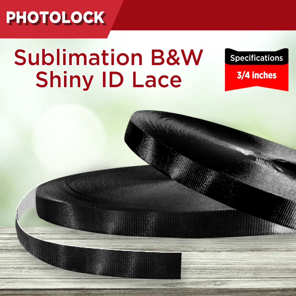 Sublimation ID Lace Shiny Black and White