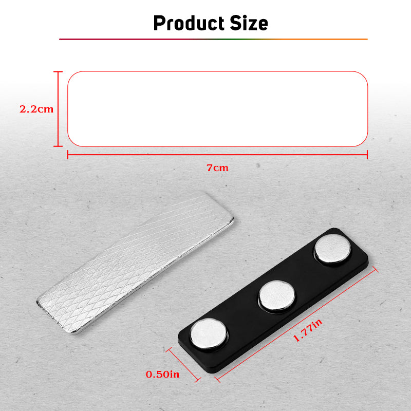 Sublimation Magnetic Metal Name Badge 7x2.2cm (Blanks)