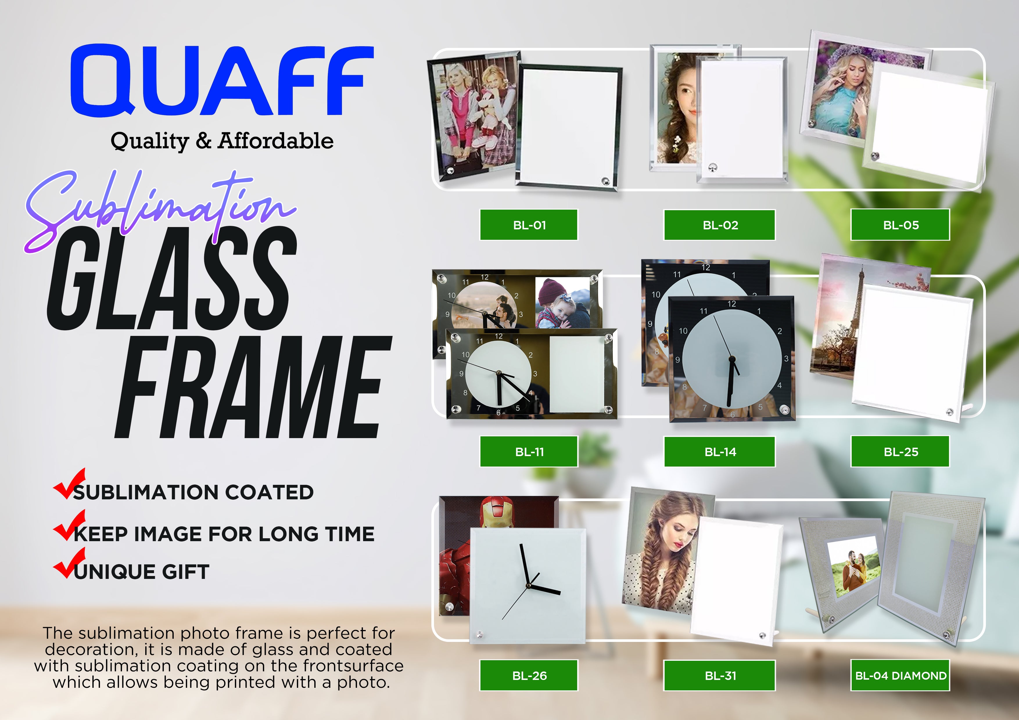Sublimation Glass Frame