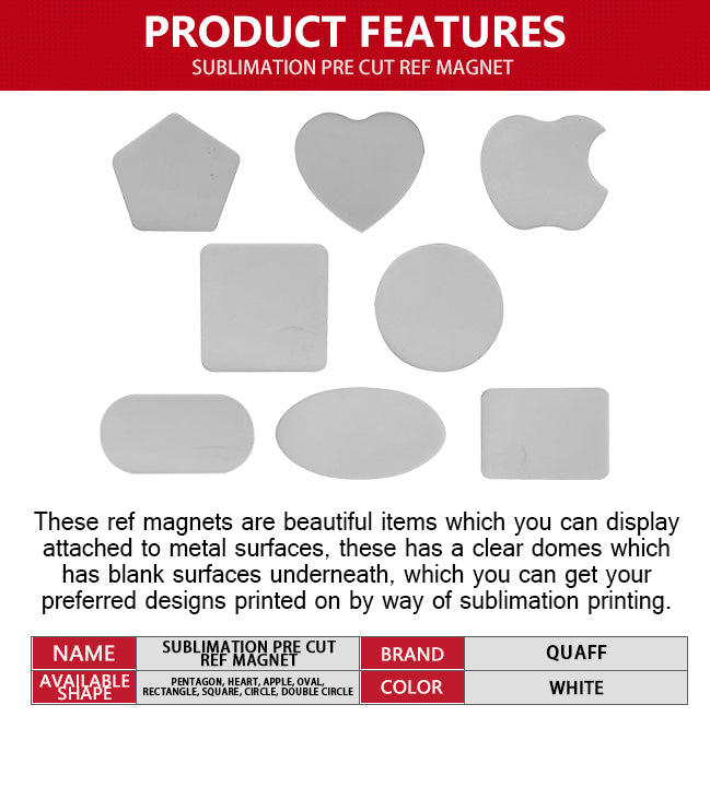 Sublimation Ref Magnets (Pre-Cut)