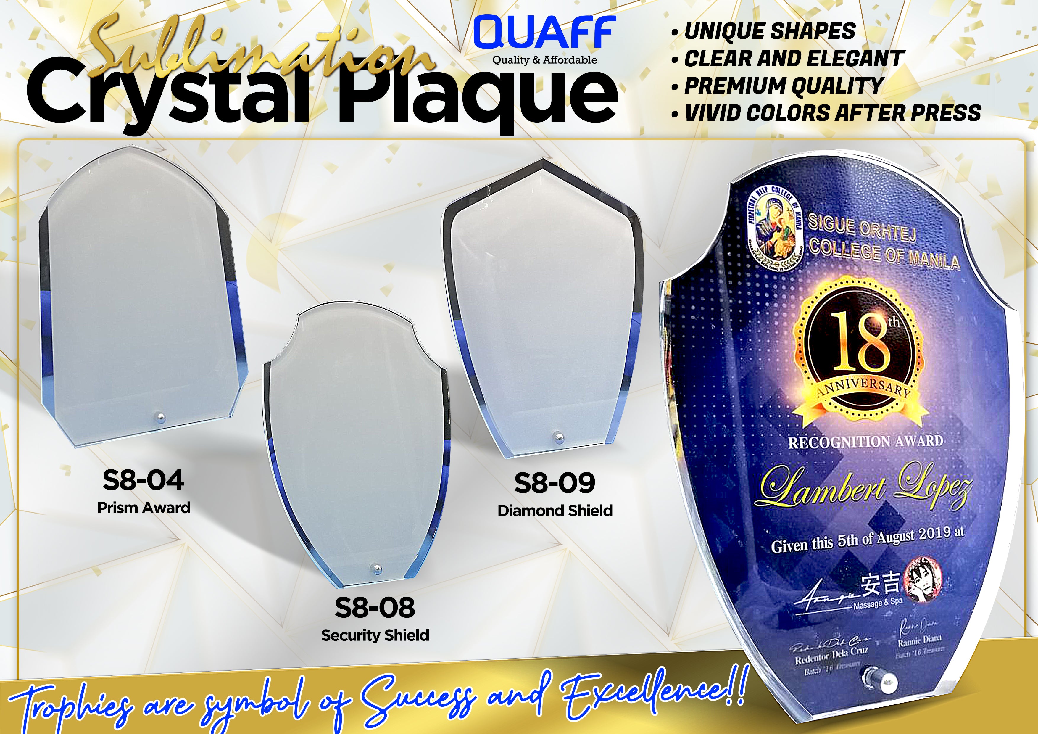 Sublimation Plaque S8