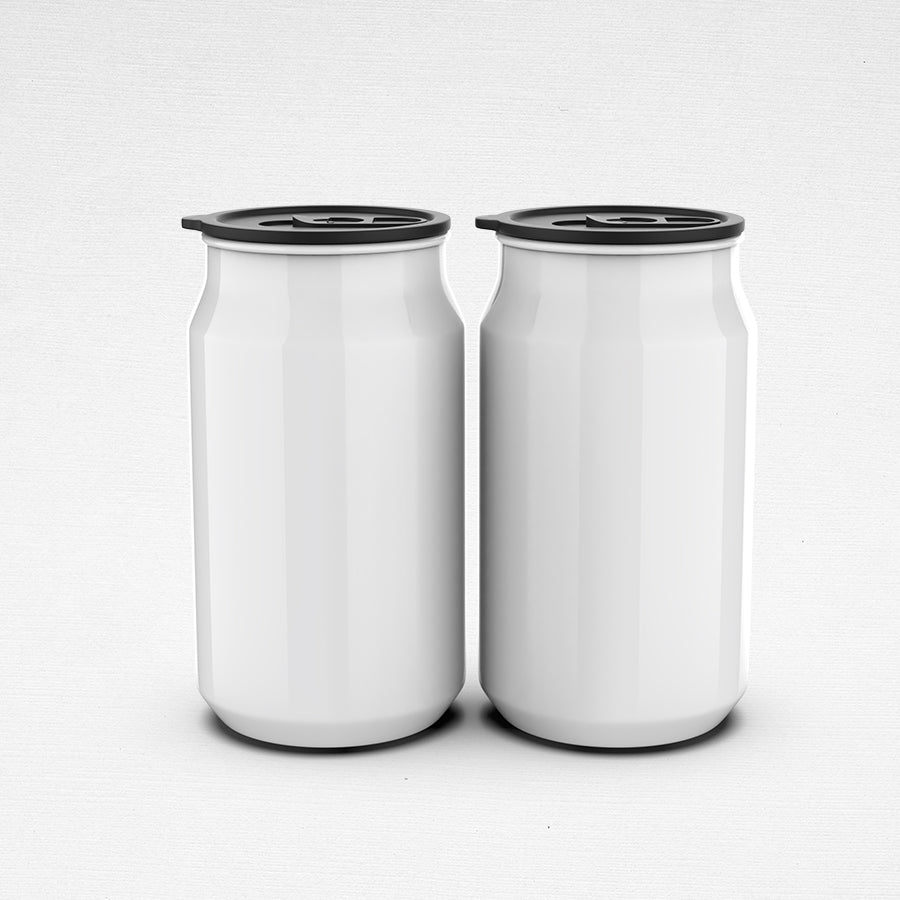 Quaff Sublimation Coated Aluminum Coke Mug White 350ml