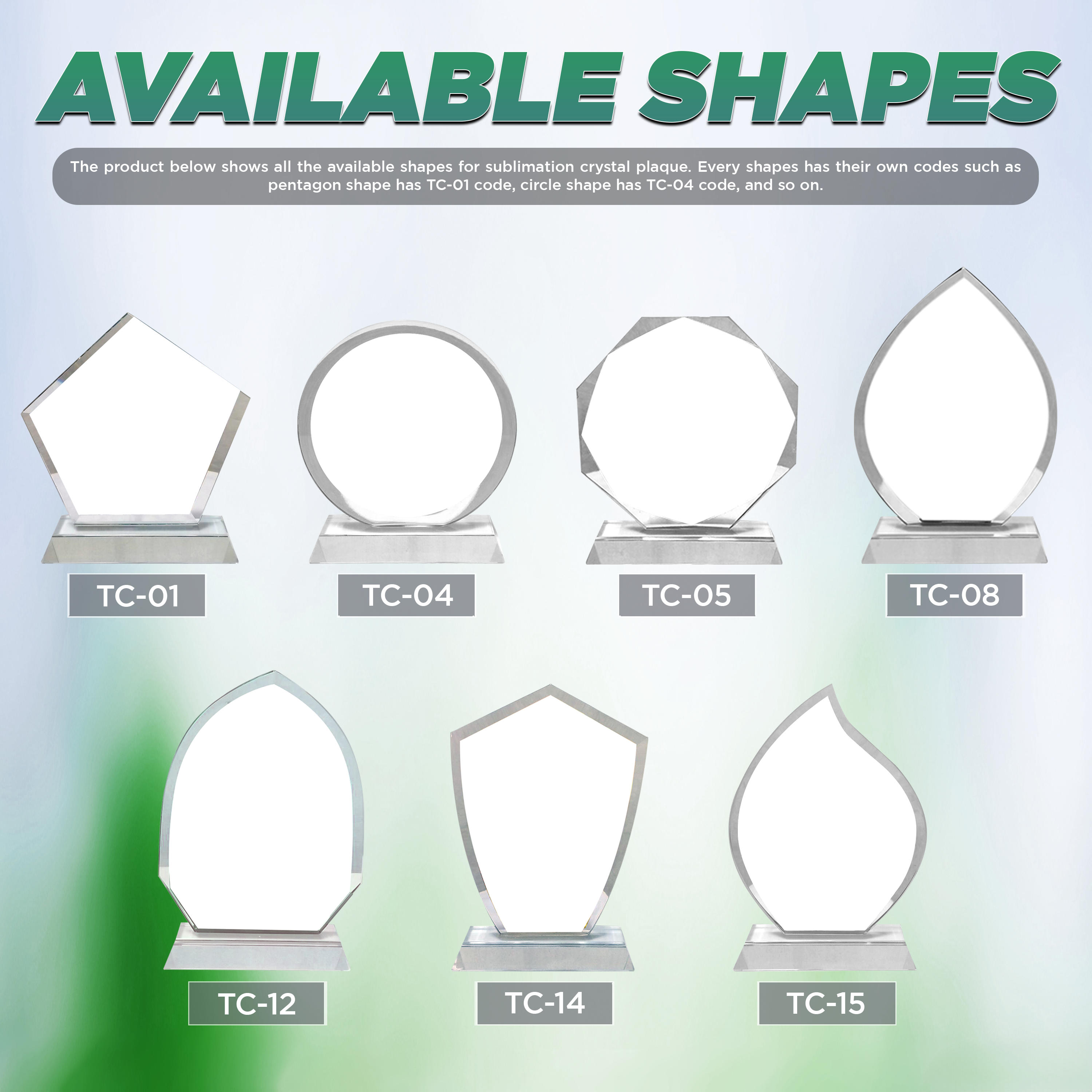 Sublimation Crystal Plaque