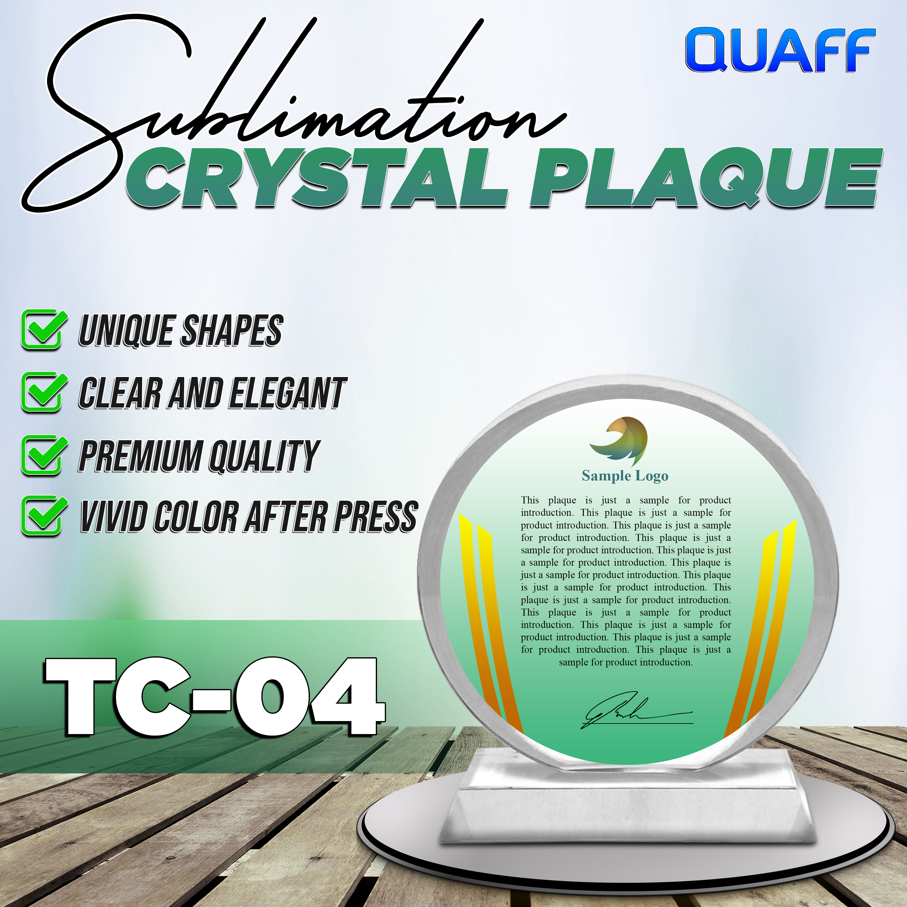Sublimation Crystal Plaque
