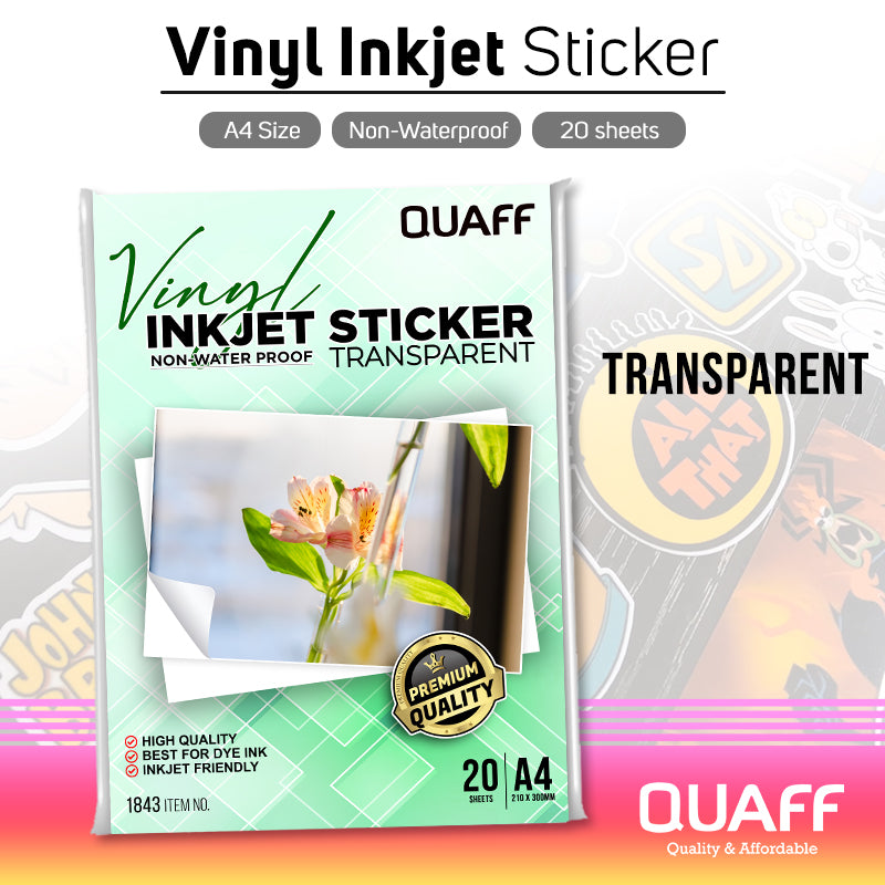 Vinyl Inkjet Sticker (Not Waterproof)