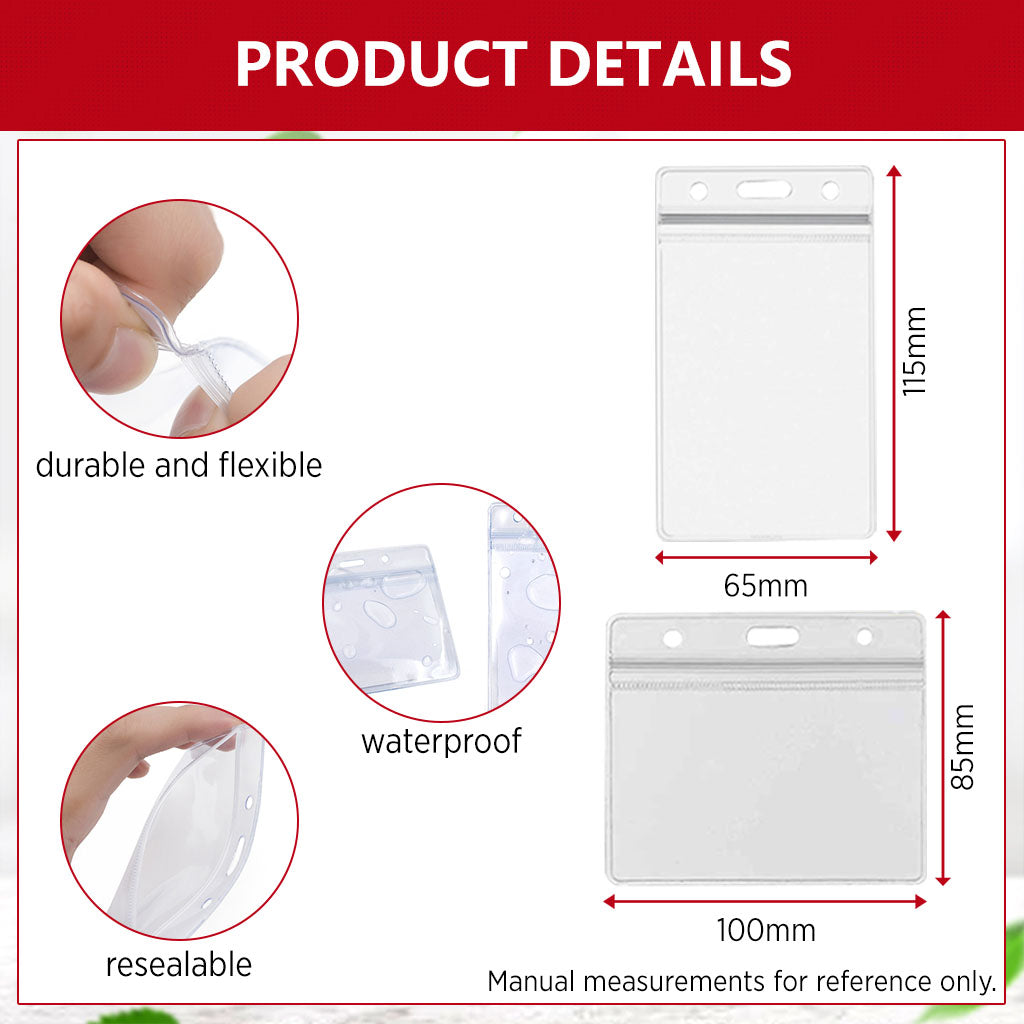Plastic ID Case Transparent Waterproof (10pcs)