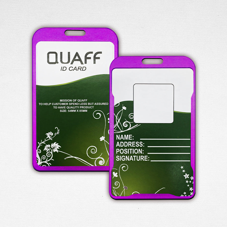 5pcs Vertical Aluminum Alloy Id Holder Jacket Case Protector 86x54mm