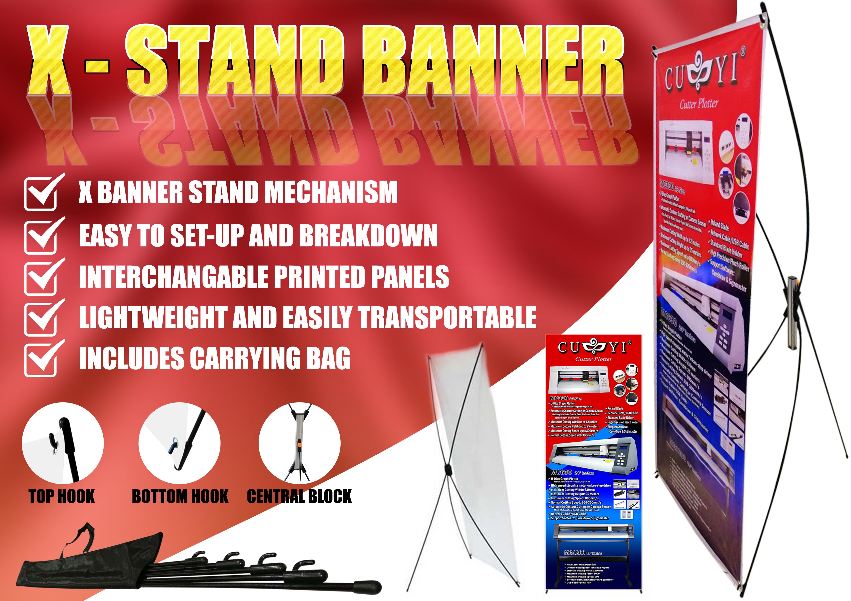 ADJUSTABLE X-BANNER STAND (2ft x 5ft)