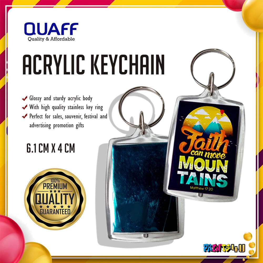 Photo Insert Acrylic Keychain Openable Key Chain 100 Pcs Pack