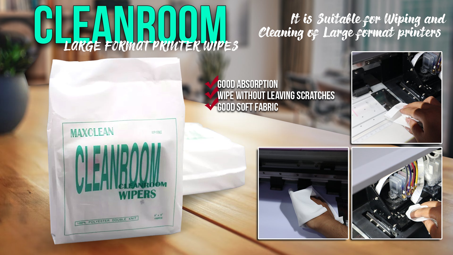 PRINTERHEAD CLEAN ROOM WIPER 9*9 inch(150sheets/pack)