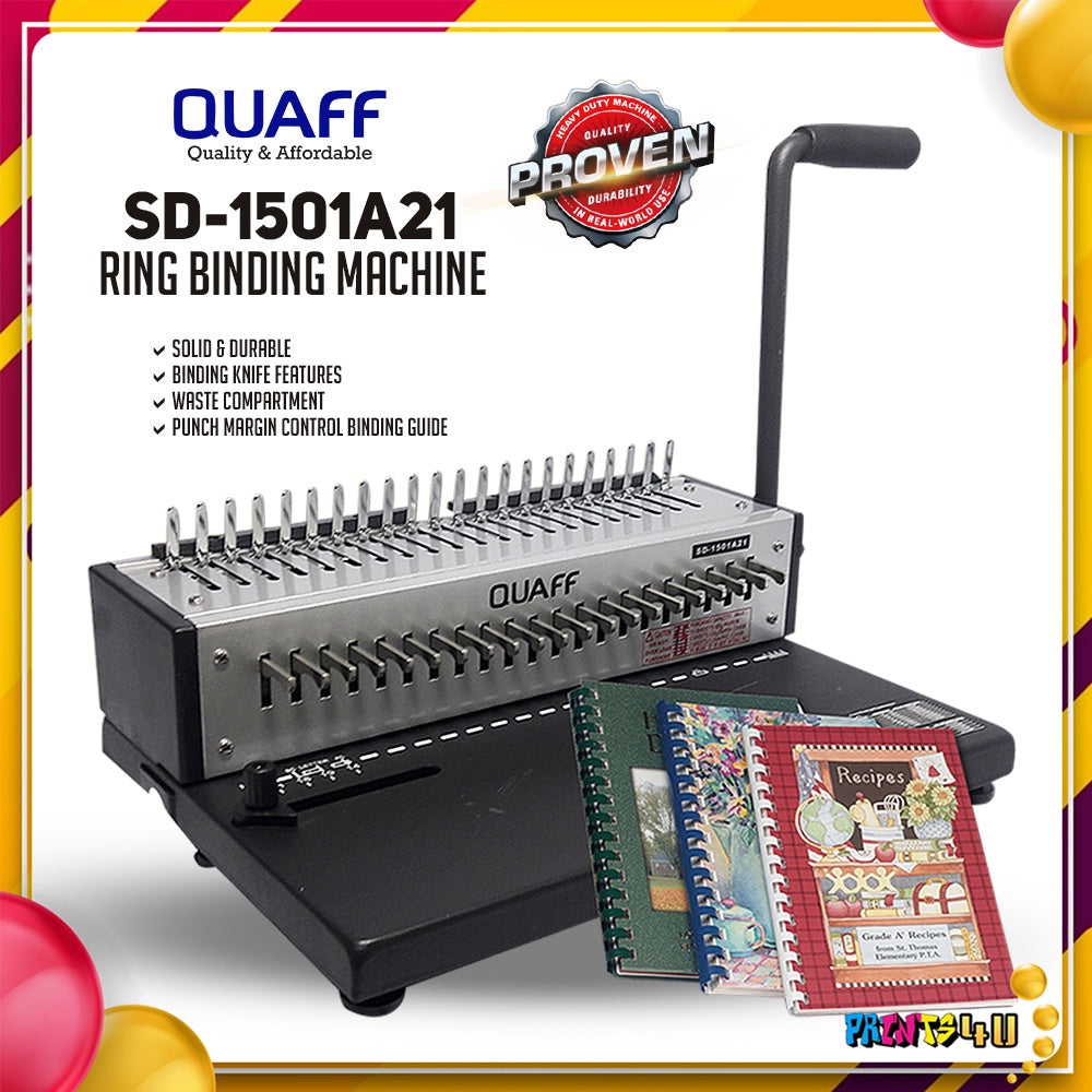 Quaff Binding Machine A4 Size Heavy Duty Binder