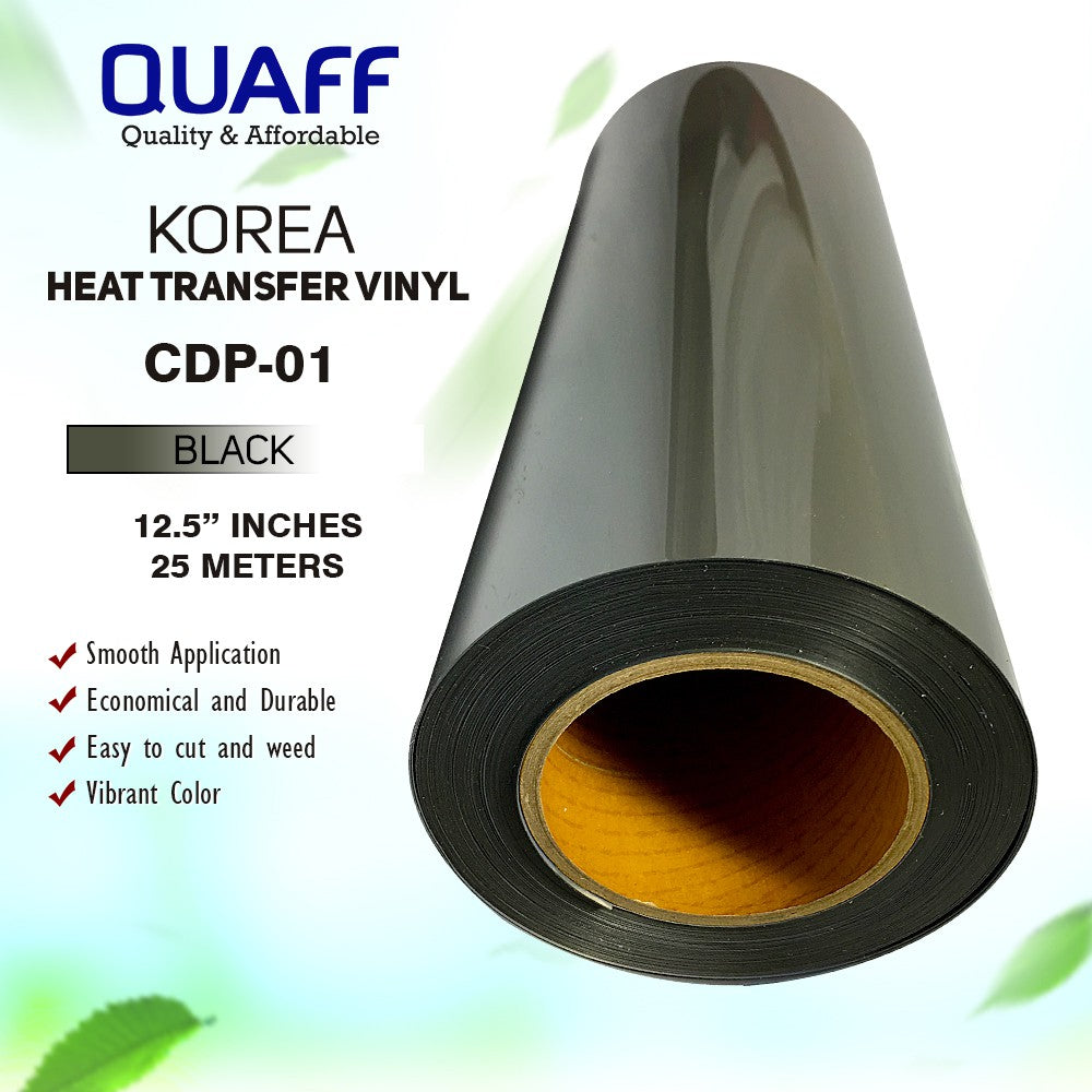 Quaff Cdp Rubberize Heat Transfer Vinyl For T-Shirt Design 12.5 Inches X 1meter Film Made Korea