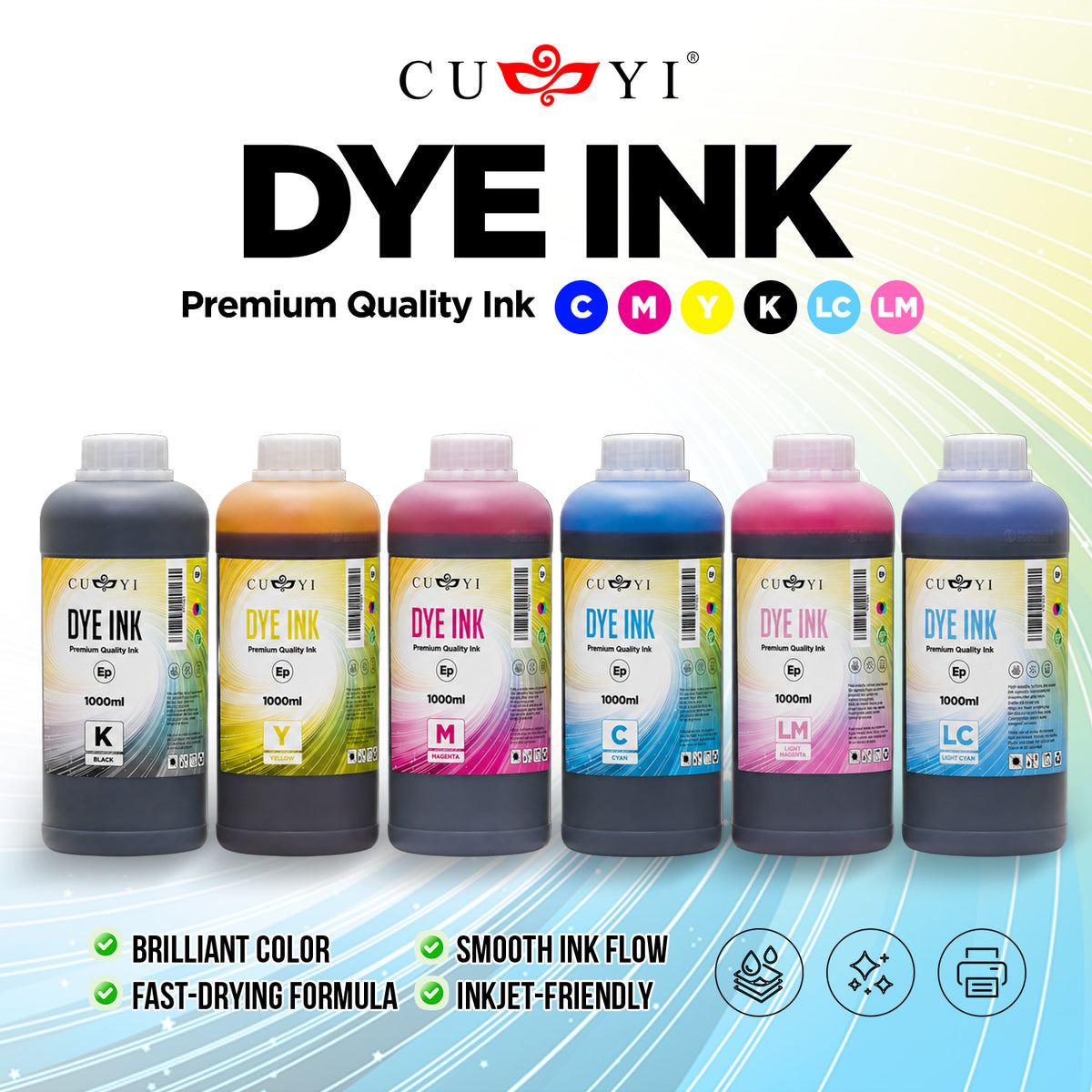 Cuyi 1000ml Dye Ink For Inkjet Printer