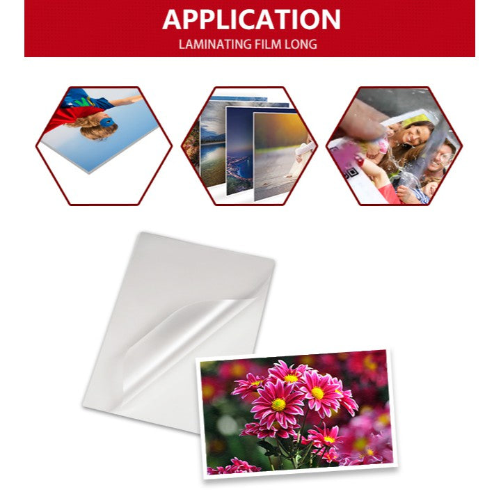 Quaff Calling Card Film 25 Micron Hot Lamination Process 8.5 Inches & 12 100 Meter