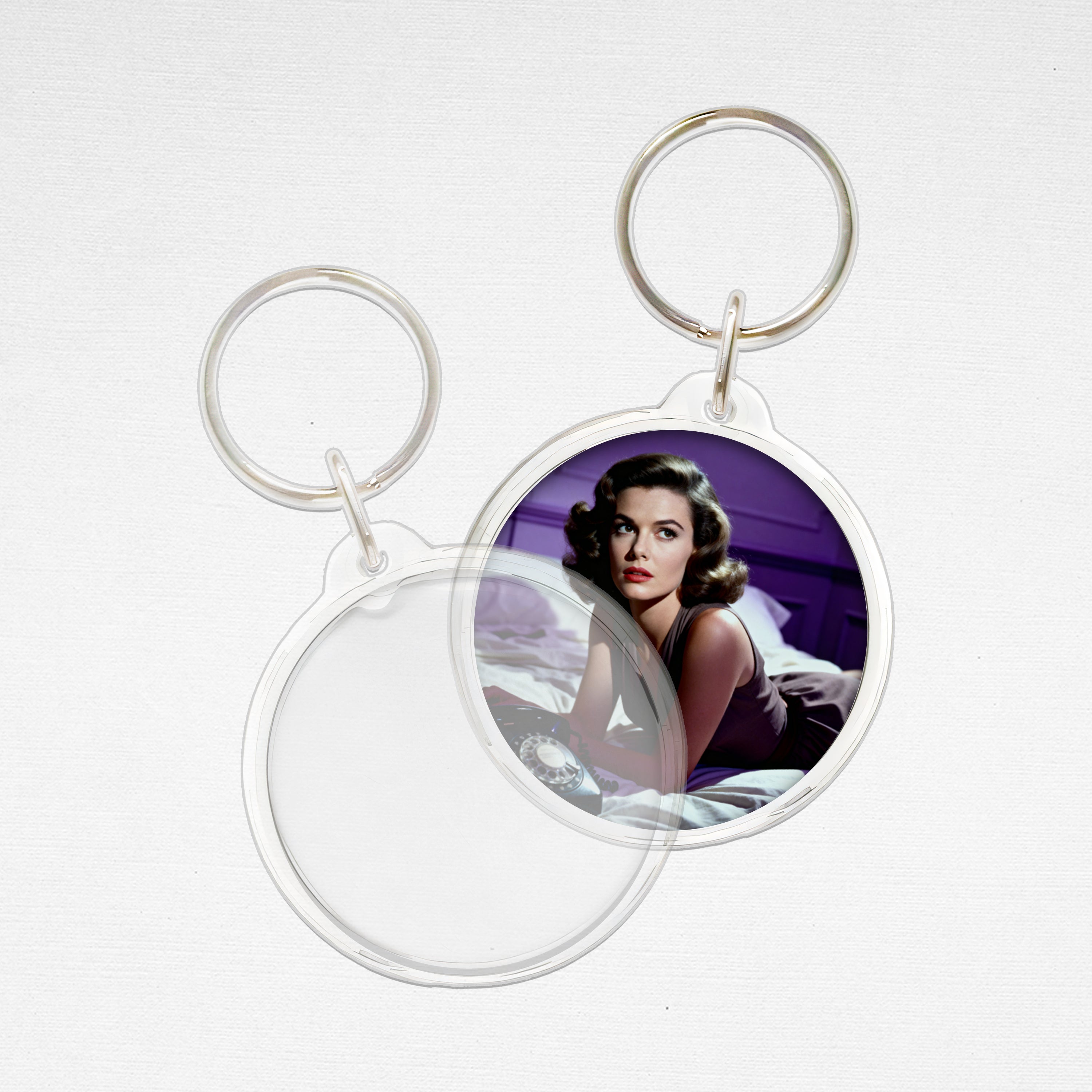 Photo Insert Acrylic Keychain Openable Key Chain 100 Pcs Pack