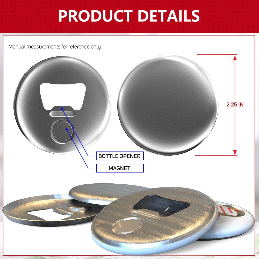 Quaff Magnet Opener For Button Pin 2.25 Inches 100pcs