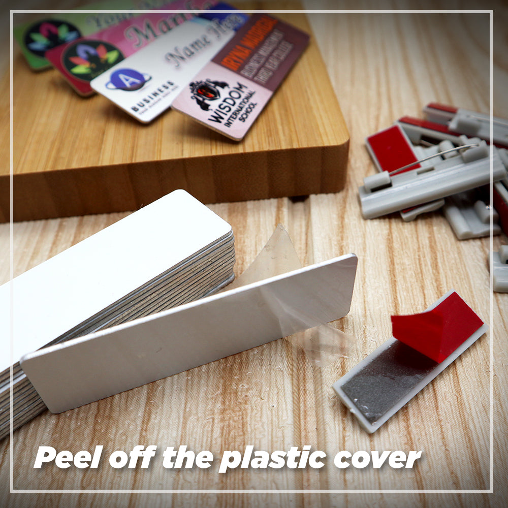 Sublimation Metal Name Badge With Pin 7x2cm 5 Pcs