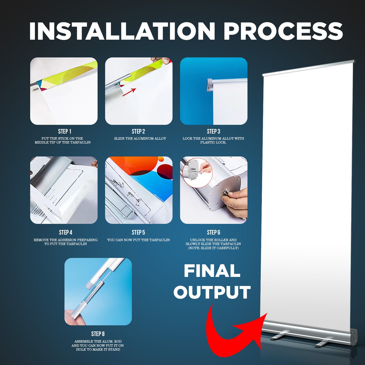 Rollup Stand B Heavy Duty(80*200cm