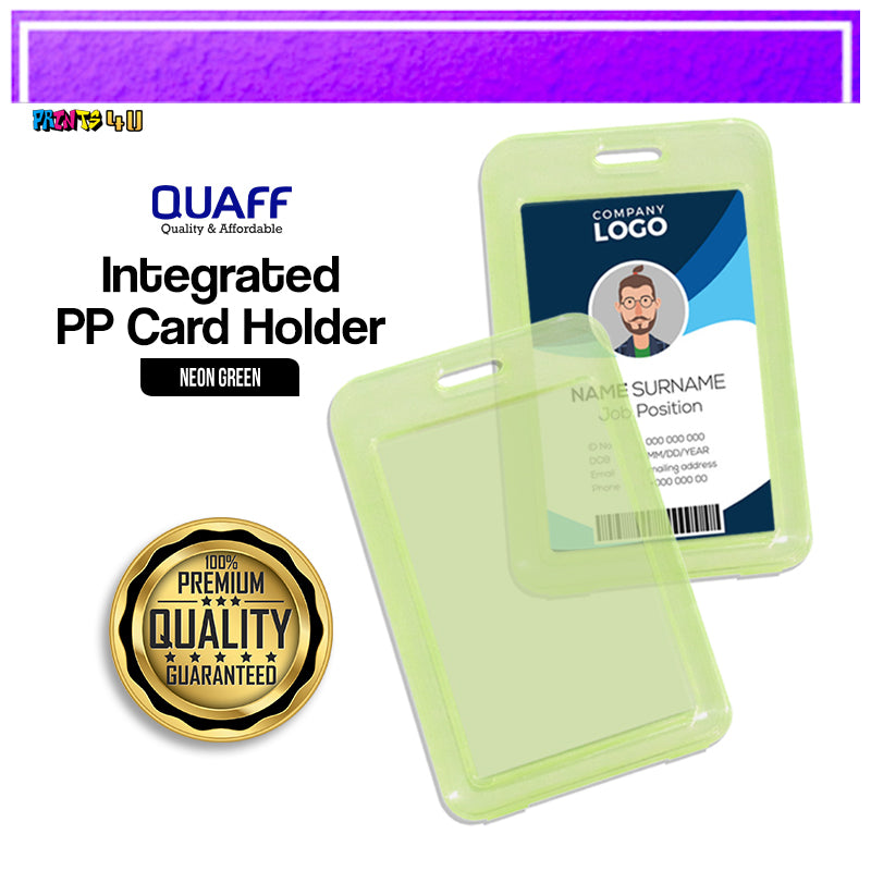 5 Pcs Vertical Colored Transparent Id Holder Case Protector C - 113