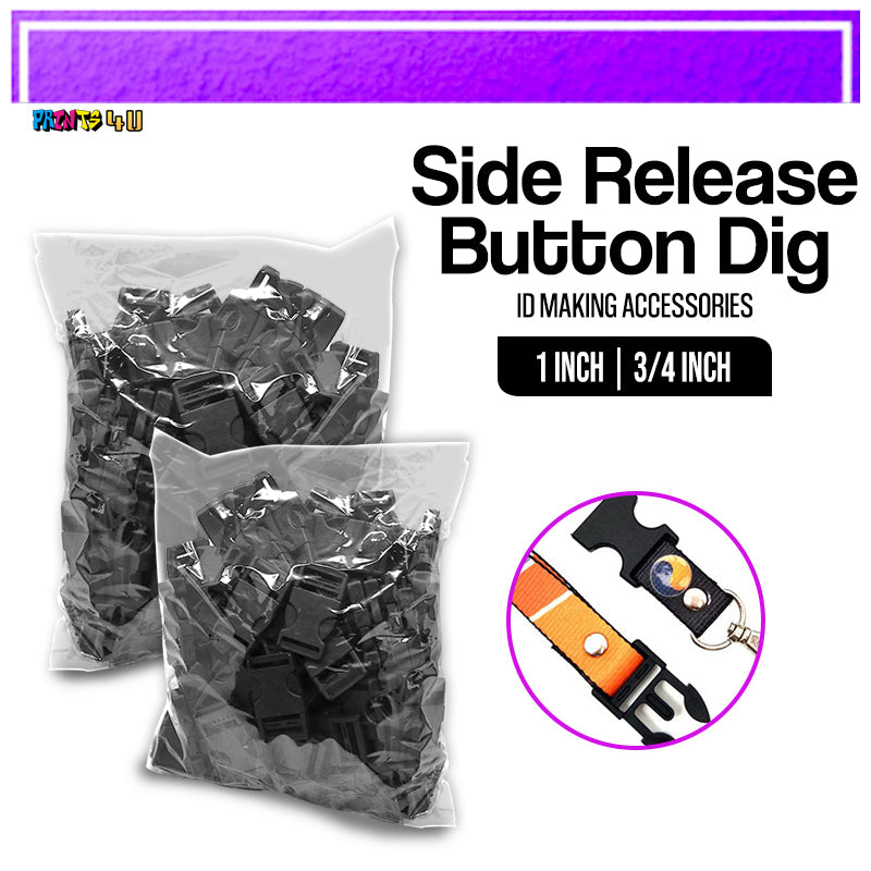 100pcs Black Button Dig Side Release Buckle For Id Lace Making