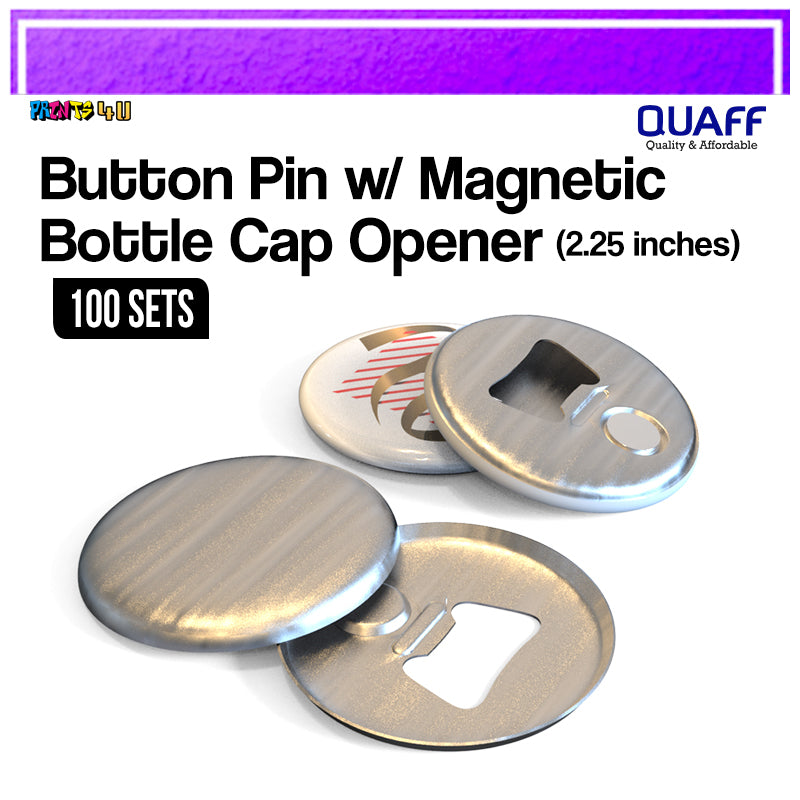 Quaff Magnet Opener For Button Pin 2.25 Inches 100pcs