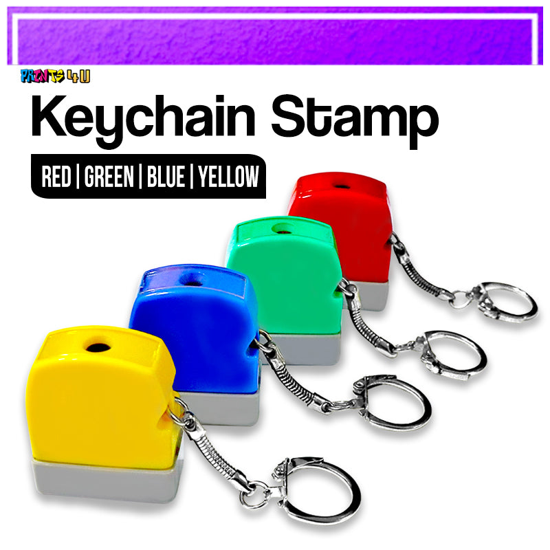 Blanks- 35x40mm Printable Photosensitive Self-Inking Key Chain Stamp Set For School And Office Use