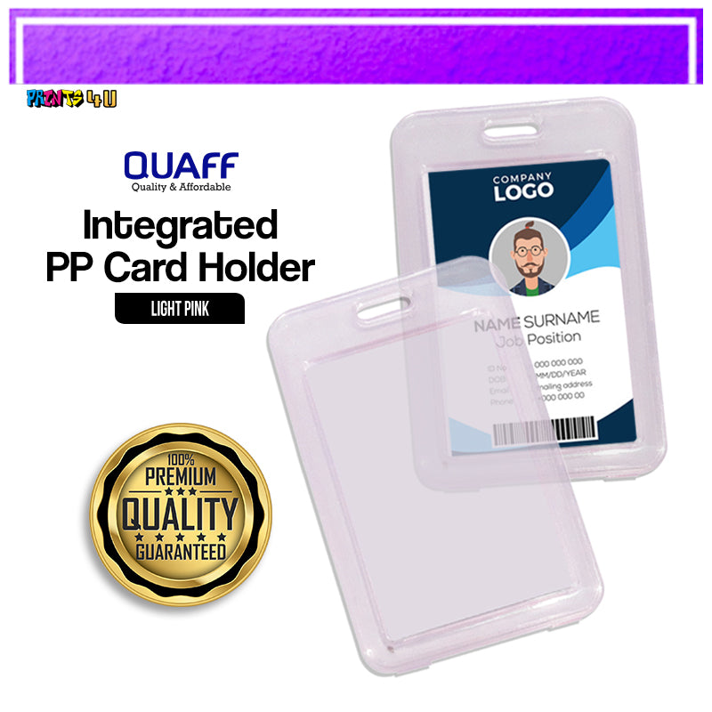 5 Pcs Vertical Colored Transparent Id Holder Case Protector C - 113